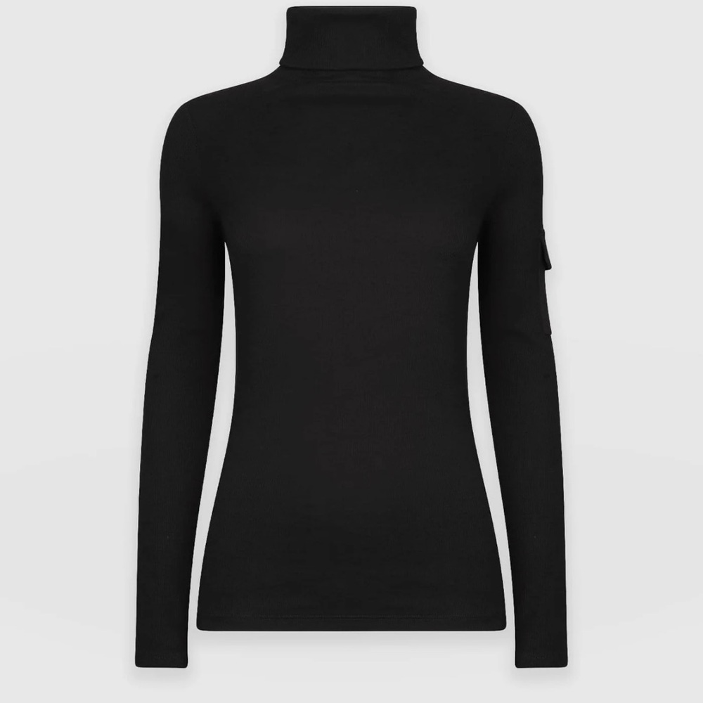 Saint + Sofia Pocket Turtle Neck-Black - image 2